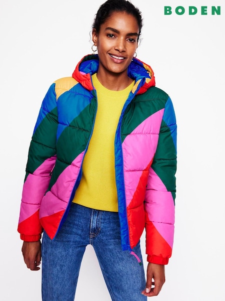 Boden Pink Hooded Puffer Coat (AU1522) | €165