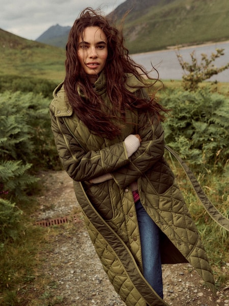 Boden Green Quilted Belted Coat (AU1531) | 11,896 UAH