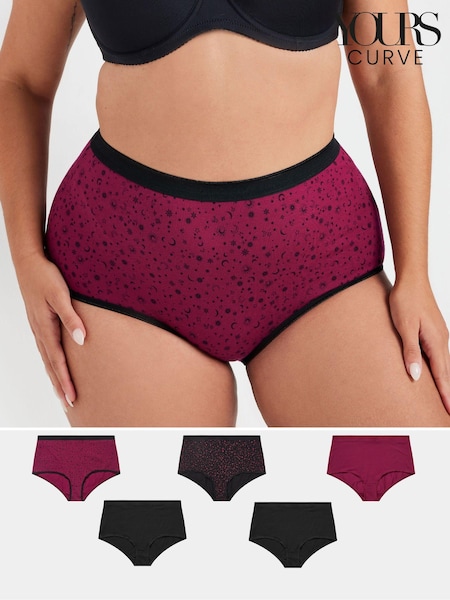 Punainen - Yours Curve Stretch Full Briefs 5 Pack (AU1549) | €30