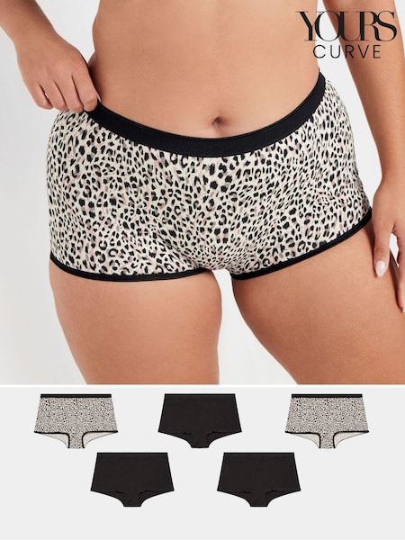 Бежевый - Yours Curve Stretch Shorts 5 Pack (AU1550) | €25