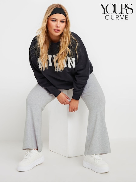 Yours Curve Grey Flare Yoga Trousers (AU1566) | €35