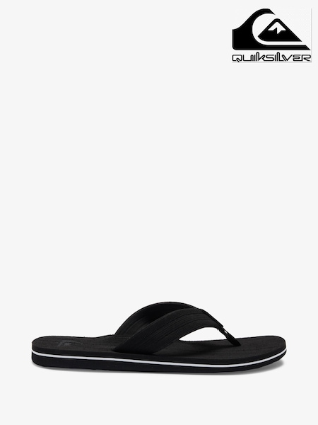 Quiksilver Black Molokai Layback Textured Sandals (AU1639) | R$ 245
