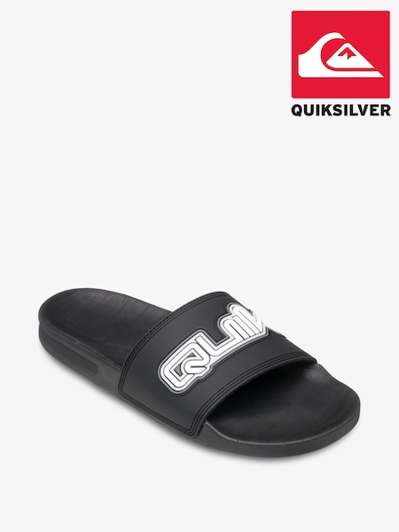 Quiksilver Black Rivi Wordmark Slide II Slider Sandals (AU1642) | INR 5,375