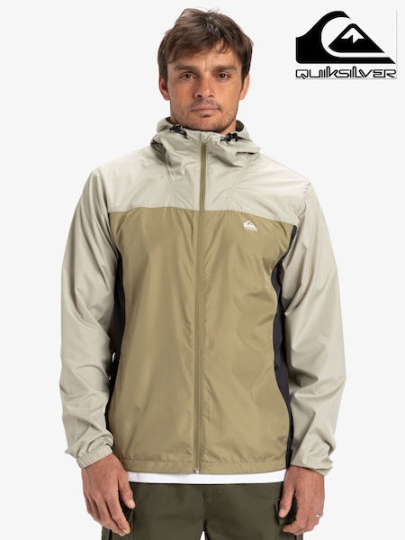 Quiksilver Cream Overcast Windbreaker Logo Jacket (AU1645) | AED349
