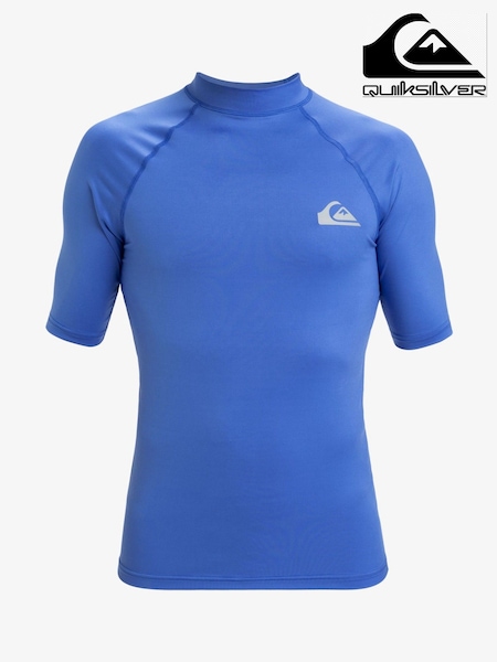 Quiksilver Blue Mens Everyday UPF50 Short Sleeve Rash Vest (AU1649) | € 42