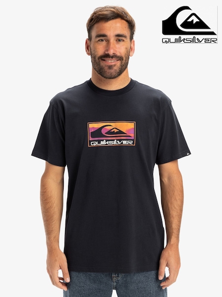 Quiksilver Short Sleeve Gradient Graphic Box Logo 100% Cotton T-Shirt (AU1659) | €36
