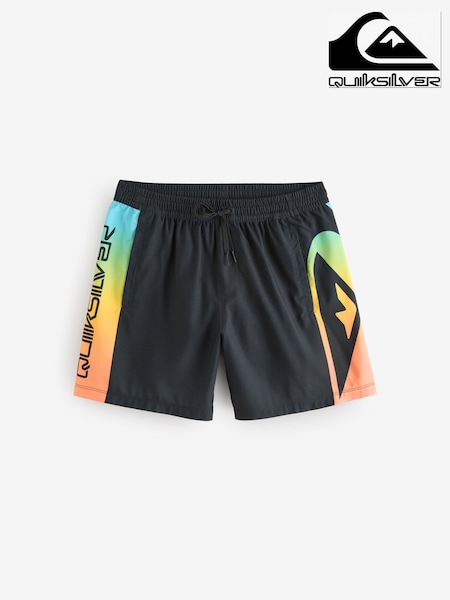 Quiksilver Black Everyday Holmes Volley 16 Graphic Logo Swim Shorts (AU1661) | SGD 68