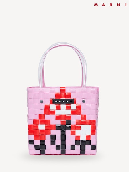Marni Logo Check Basket Bag (AU1694) | AED844