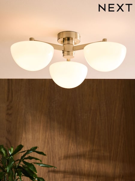Brass Lambeth 3 Light Flush Fitting (AU1709) | €126