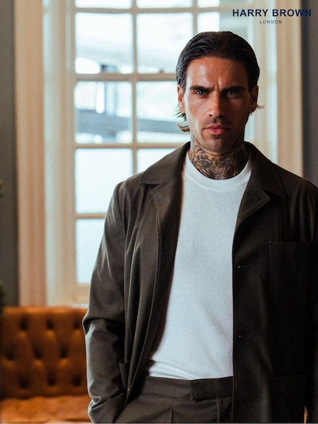 Harry Brown Green Arthur Flannel Jacket (AU1759) | €225