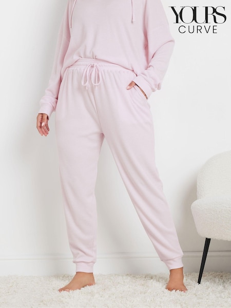Yours Curve Pink Waffle Cuffed Joggers (AU1836) | €40