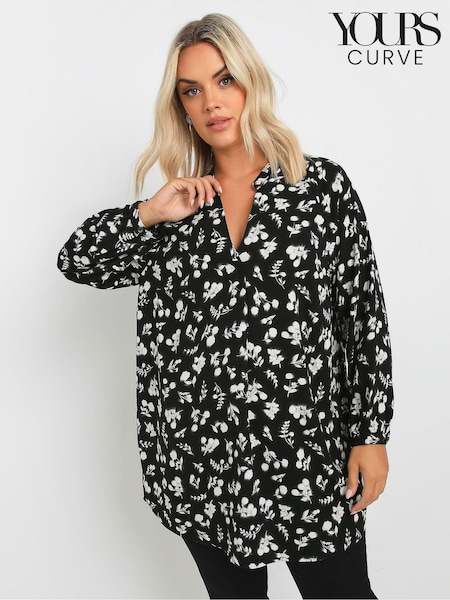 Yours Curve Black Textured Tunic (AU1850) | $54