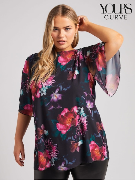 Yours Curve London Flutter Sleeve Blouse (AU1865) | €24