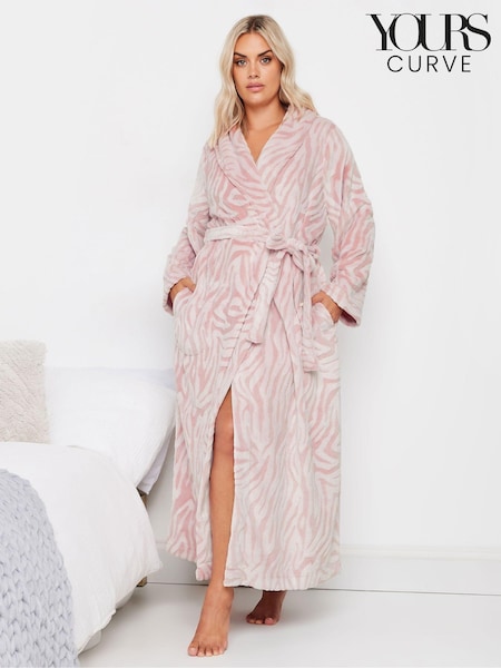 Rosa - Yours Curve Zebra Shawl Collar Maxi Robe (AU1910) | 48 €