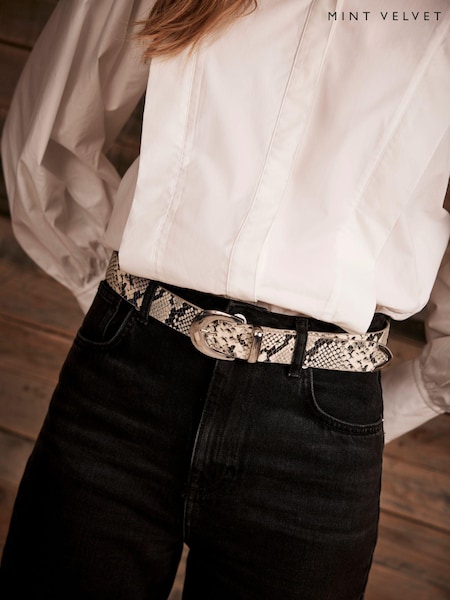 Mint Velvet Snake Effect Buckle Belt (AU1937) | €77