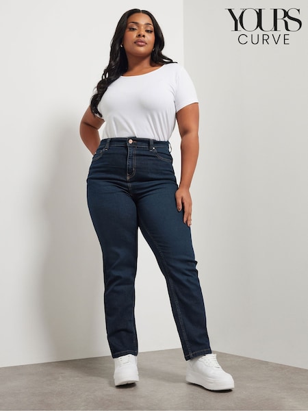 Yours Curve Blue Ruby Straight Leg Jeans (AU1980) | $53