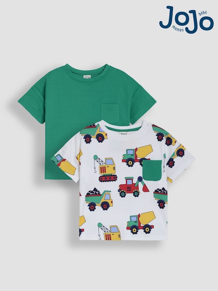 JoJo Maman Bébé Printed and Plain T-Shirts 2 Pack (AU2210) | 32 € - 37 €