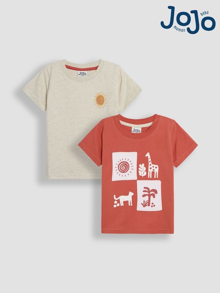 JoJo Maman Bébé Graphic Printed & Plain T-Shirts 2 Pack (AU2226) | 32 € - 37 €