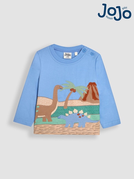 JoJo Maman Bébé Blue Dinosaur Scene Printed Top (AU2247) | AED76 - AED93