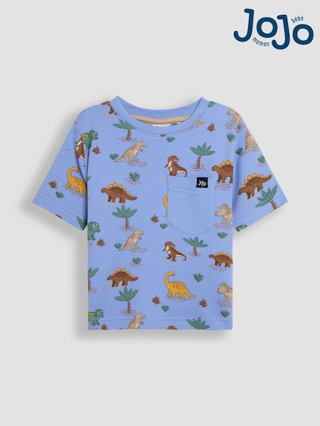 JoJo Maman Bébé Blue Printed T-Shirt (AU2263) | €17 - €21