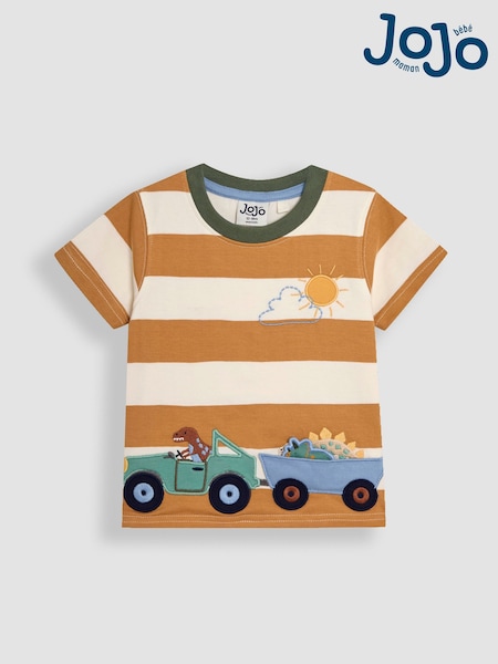 JoJo Maman Bébé Yellow Appliqué T-Shirt (AU2269) | €26 - €30