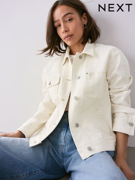 Светло-бежевый - Denim Worker Jacket (AU2297) | €51