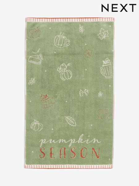 Set of 2 Multi Pumpkin Season 100% Cotton Hand Towels (AU2316) | €24