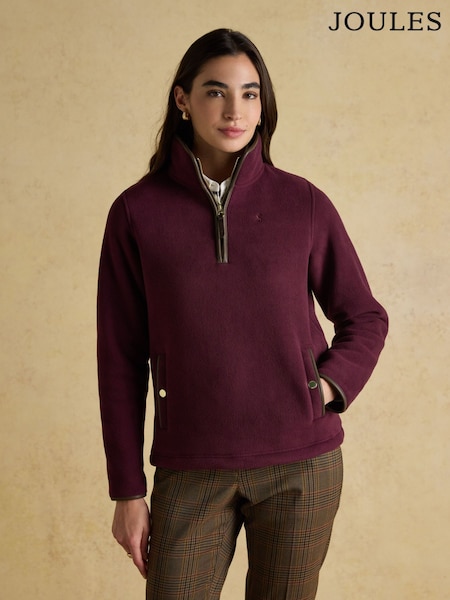 Heritage Wine Red Quarter Zip Fleece (AU2375) | R$ 790