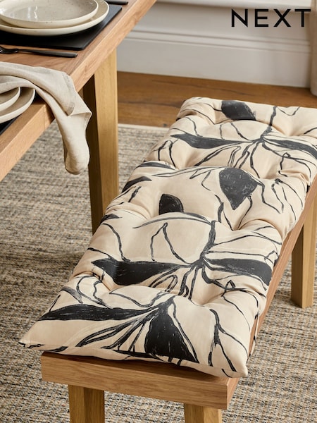 Black Large Floral Bench Cushion (AU2429) | € 54