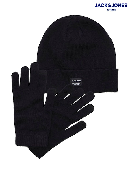 JACK & JONES JUNIOR Black Hat and Glove Gift Set (AU2443) | €29