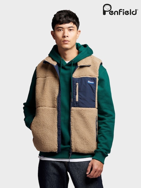 Penfield Brown Mens Mattawa Body Warmer Gilet (AU2451) | €177