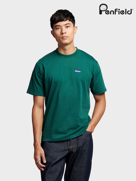 Vihreä - Penfield Mens Relaxed Fit Original Logo 100% Cotton T-Shirt (AU2453) | €55