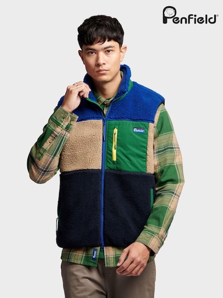 Penfield Blue Mens Mattawa Body Warmer Gilet (AU2457) | €165
