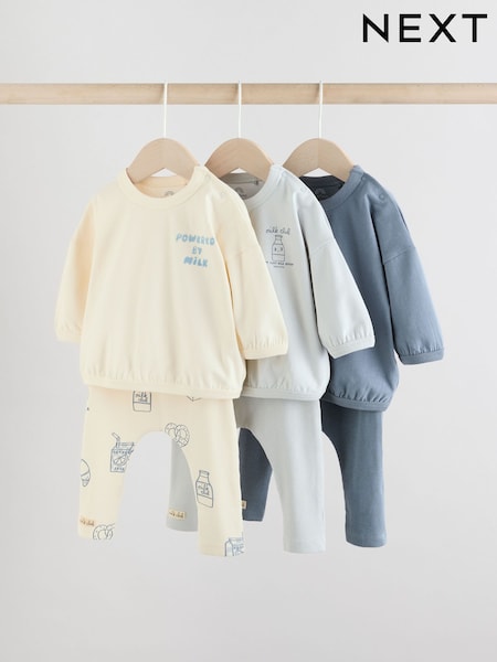 Azul con inscripción Milk Club - Baby Tops and Leggings 6 Piece Set (0mths-3yrs) (AU2523) | 39 € - 41 €