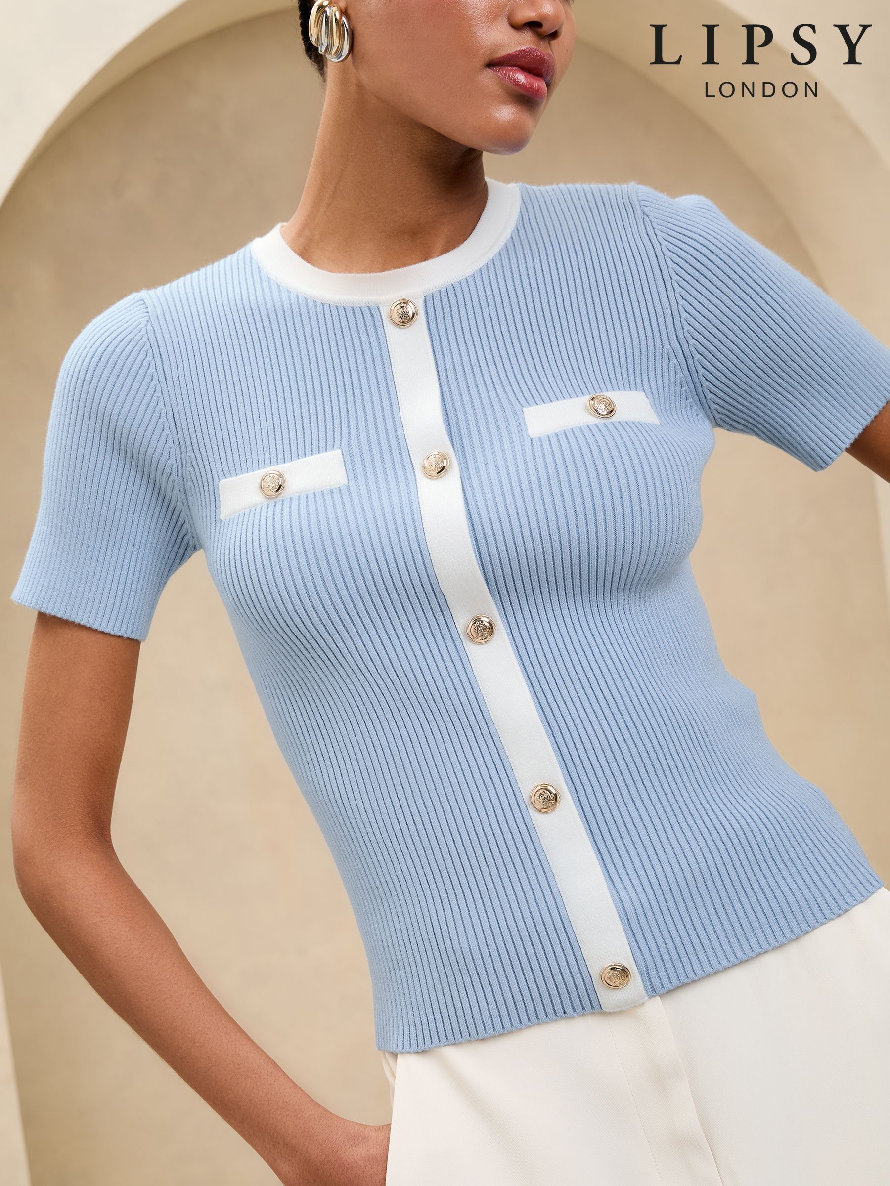 Women's T-Shirts Lipsy Blue Print Tops | Next Oman