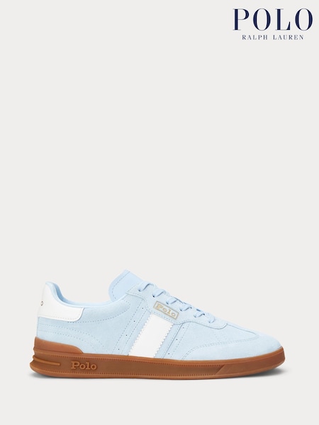 Polo Ralph Lauren Light Blue Womens Aera Suede Low Top Trainers (AU2549) | 8,351 UAH