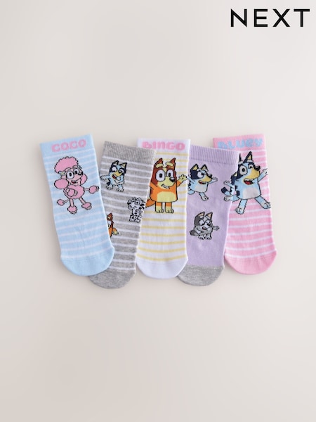 Pink and Blue Rich Bluey Ankle Socks 5 Pack (AU2570) | € 17 - € 18
