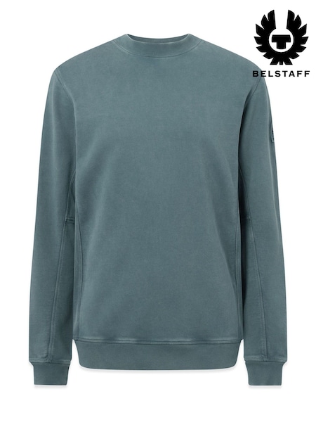 Blue - Regular Belstaff Valley Garment Dye Sweat Top