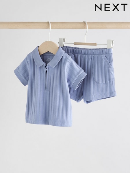 Blue Polo Top and Shorts Baby Set (AU2665) | AED66 - AED76