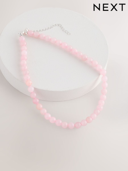 Pink Beaded Necklace (AU2696) | €19