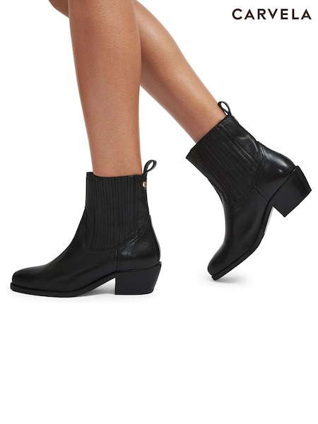 Carvela Dolly Western Black Boots (AU2746) | AED375