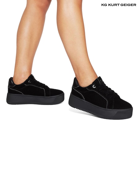 črna - KG Kurt Geiger Lighter Velvet Trainers (AU2771) | € 157