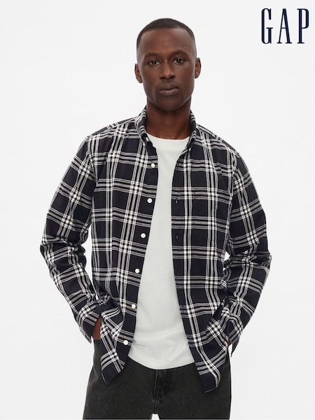 Gap Black Regular Fit Long Sleeve Poplin Shirt (AU2806) | €20.50