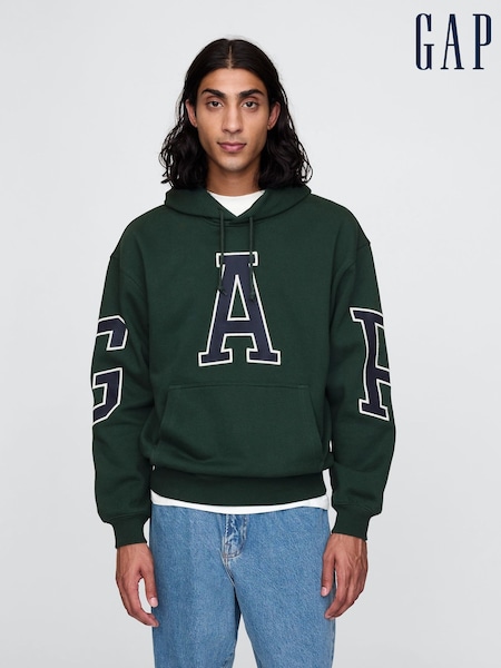 Gap Dark Green Heavyweight Logo Hoodie (AU2808) | €118