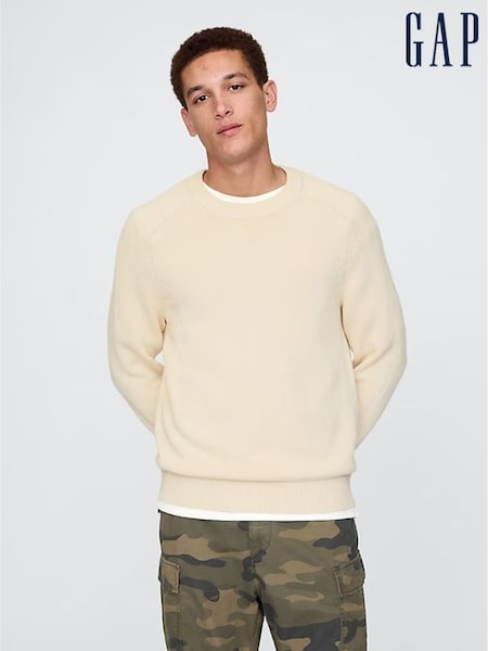 Creme - Gap Raglan Crew Neck Jumper (AU2809) | 55 €