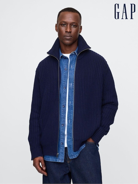 Gap Blue Zip Up Knitted Cardigan (AU2823) | €48