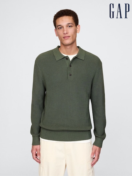 Gap Green Button Neck Knitted Jumper (AU2850) | €53