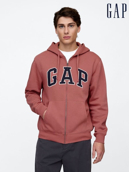 Roșu - Gap Relaxed Logo Hanocă cu fermoar (AU2856) | 298 LEI