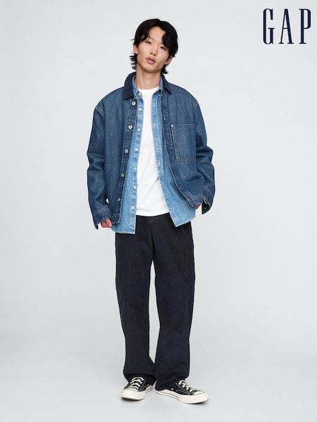 Gap Blue Baggy Pleated Corduroy Trousers (AU2876) | €36