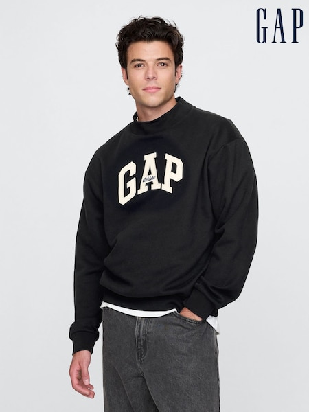 Gap Black Long Sleeve Logo Waffle Knit T-Shirt (AU2887) | €24